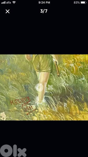 beautiful antique oil painting by famous Habib Srour 17