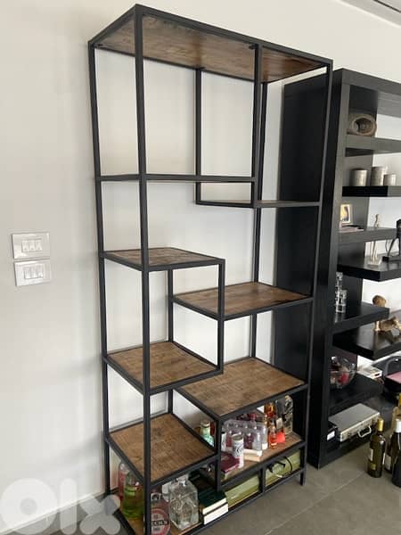 wall Unit steel and wood 1