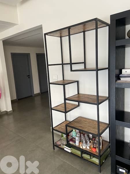 wall Unit steel and wood 2