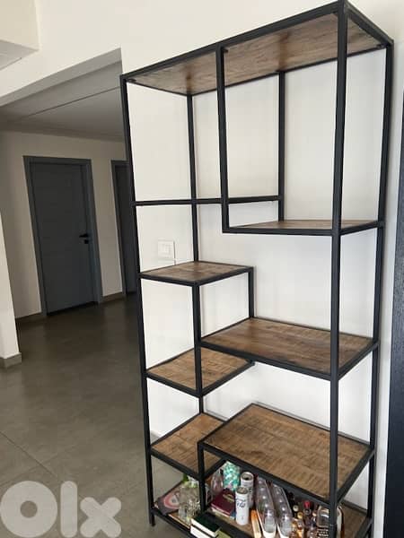 wall Unit steel and wood 4