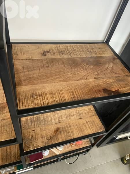 wall Unit steel and wood 5