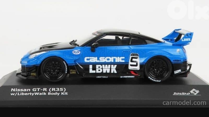 Nissan GT-R (R35) LBWK diecast car model 1;43. 1