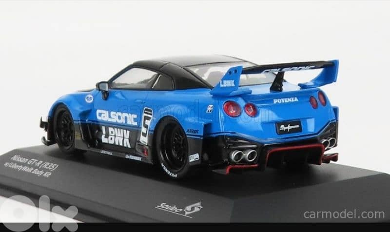Nissan GT-R (R35) LBWK diecast car model 1;43. 2