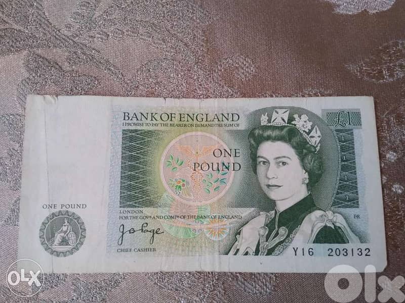 1 English Pound Memorial Banknote for Isaac Newton 0