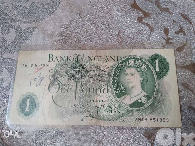 English 1 Pound Banknote Memorial 0