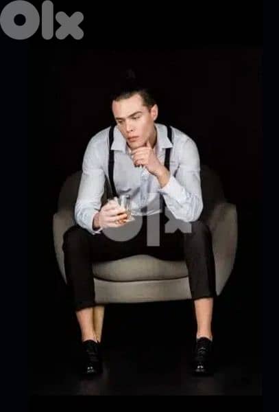 men suspenders black adjustable 3