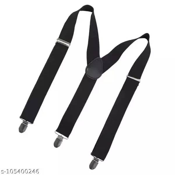 men suspenders black adjustable 4
