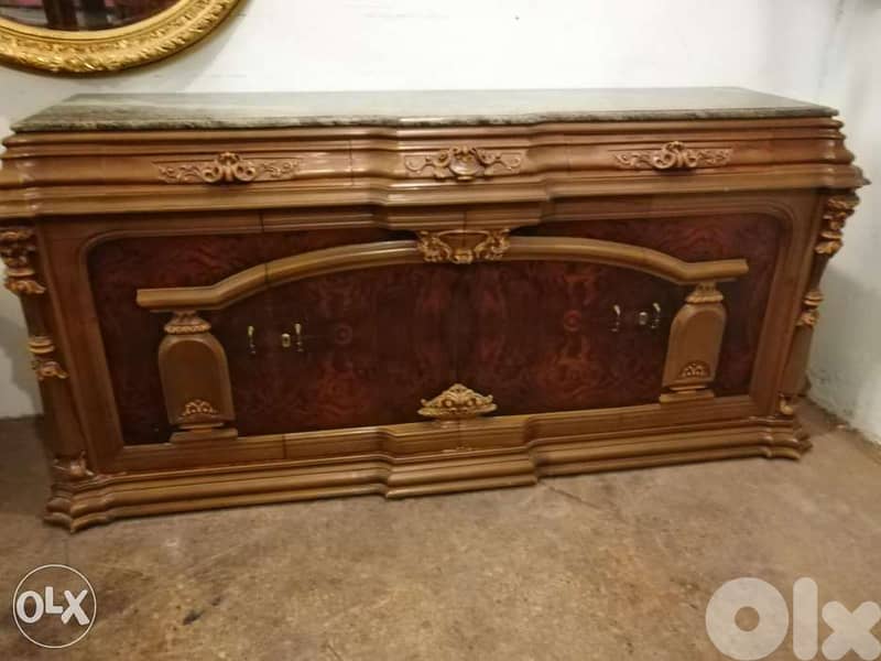 غرفة سفرة مصرية روعة الحفر المميز شغل يدوي بالخشب الزين كامله متكاملة 5