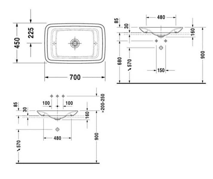 Duravit washbasin not installed 3