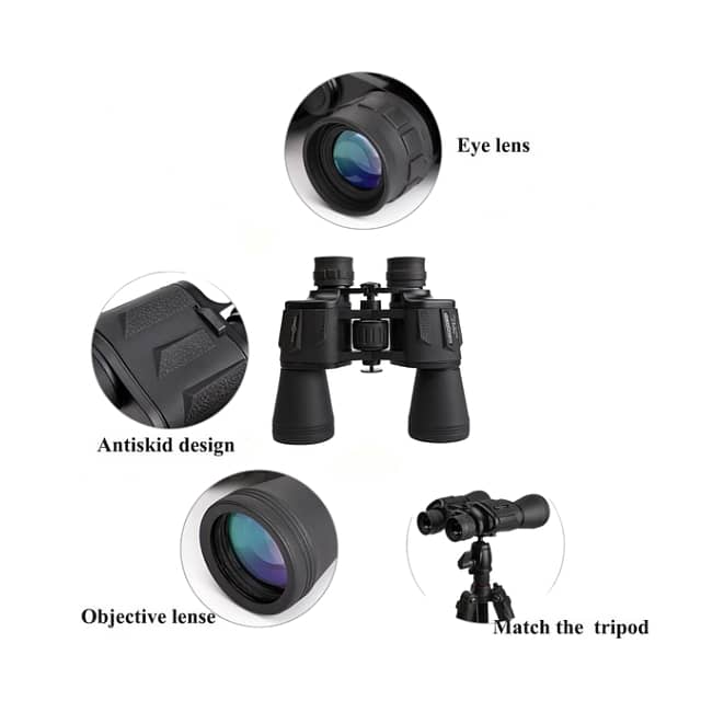 1000m Binoculars HD 20x50 Binoculars, 20x Zooming Telescope, Carry Bag 4