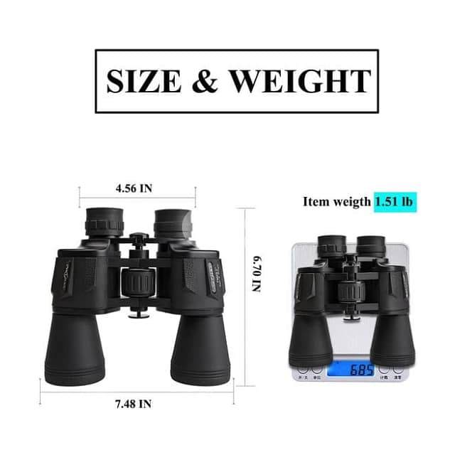 1000m Binoculars HD 20x50 Binoculars, 20x Zooming Telescope, Carry Bag 8