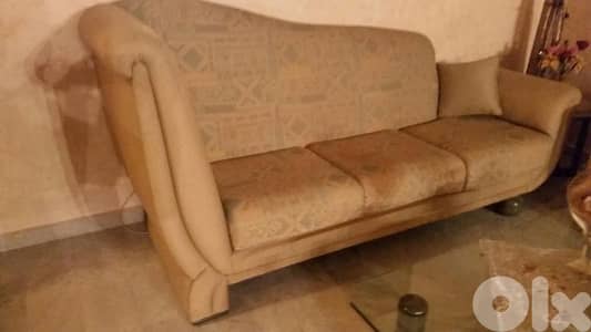 big salon steel like new table glass 2 cm big size 115 cm