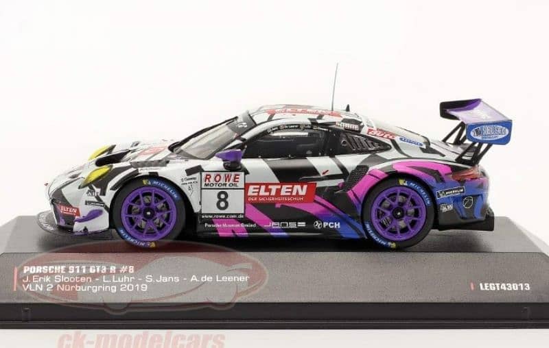 Porsche GT3 R #8:(2019) diecast car model 1;43. 2