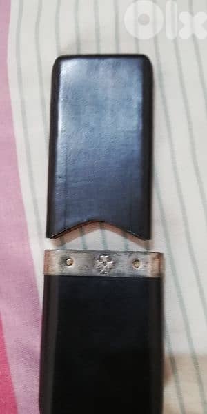 antique hand made real silver and leather 0