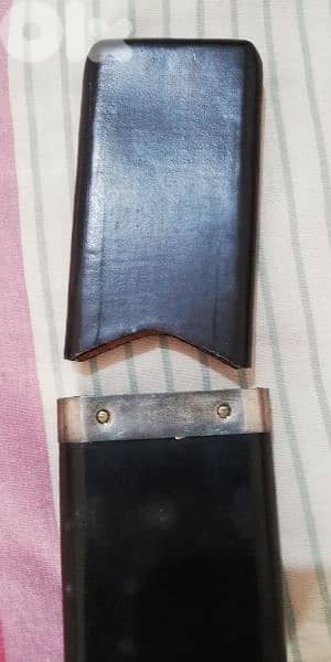 antique hand made real silver and leather 1