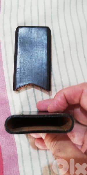 antique hand made real silver and leather 3