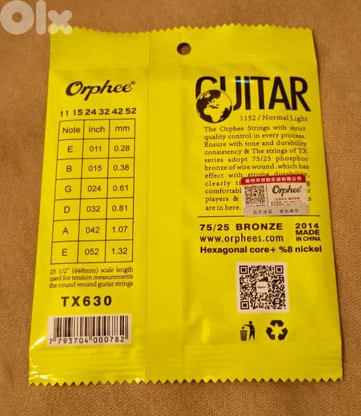 New Acoustic Guitar Strings - Orphee 1