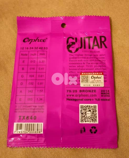 New Acoustic Guitar Strings - Orphee 3