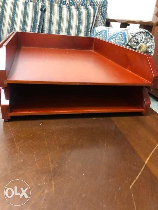 wooden desk set new inbox طقم مستلزمات للمكتب 1