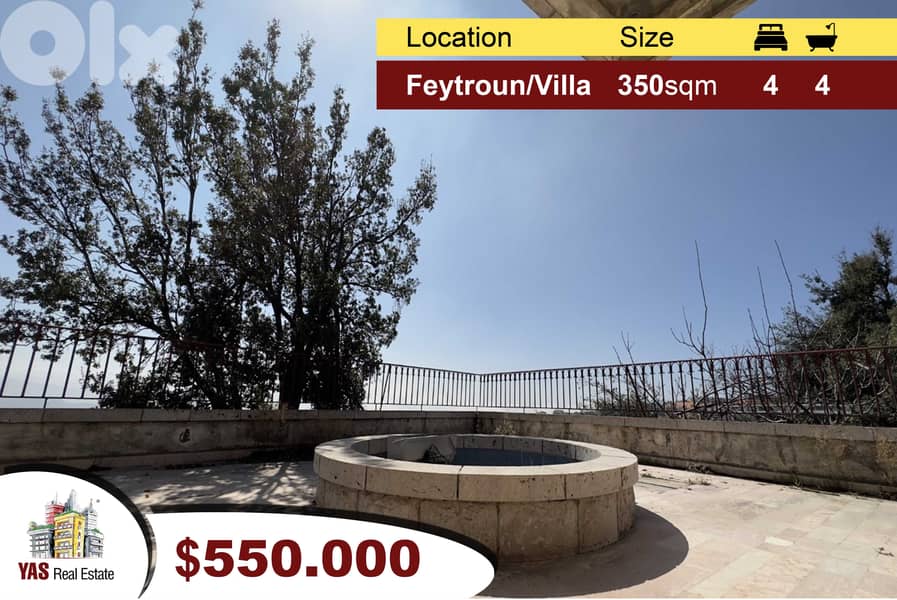 Feytroun 350m2 Stand-alone / private House | 500m2 Land | View | 0