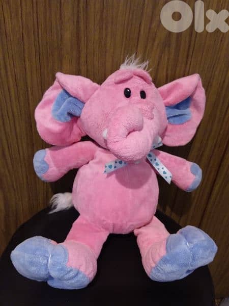 KELLYBABY PINK ELEPHANT great Plush Stuffed BABY GIRL Gift Toy 40Cm 2
