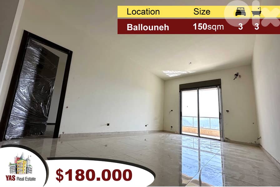 Ballouneh 150m2 / 160m2 / 300m2 | New | Luxurious | View | Ajaltoun Bo 0