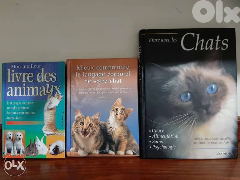 French Animal books for kids and animal lovers/owners starting 5$ 0