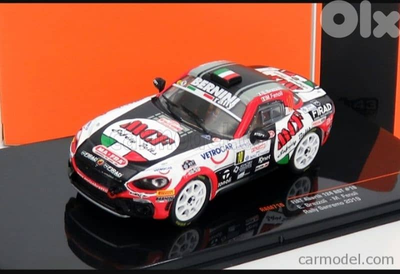 Fiat Abarth 124 (Rally Sanremo'19) diecast car model 1;43. 0