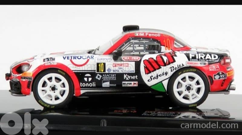 Fiat Abarth 124 (Rally Sanremo'19) diecast car model 1;43. 2