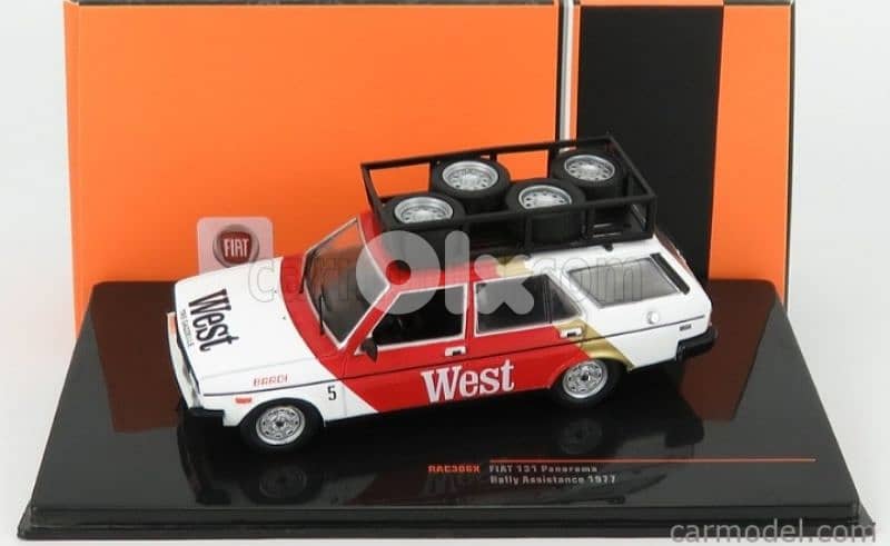 Fiat 131 Panorama (Rally Assistance '77) diecast car model 1;43. 0