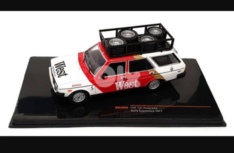 Fiat 131 Panorama (Rally Assistance '77) diecast car model 1;43. 1