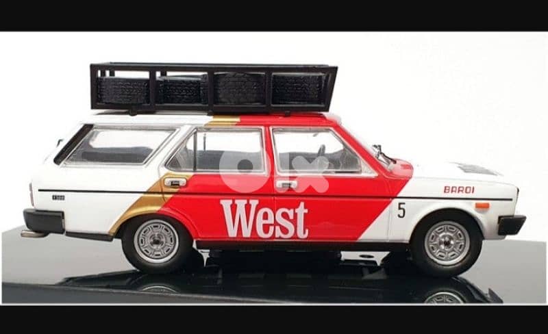 Fiat 131 Panorama (Rally Assistance '77) diecast car model 1;43. 3