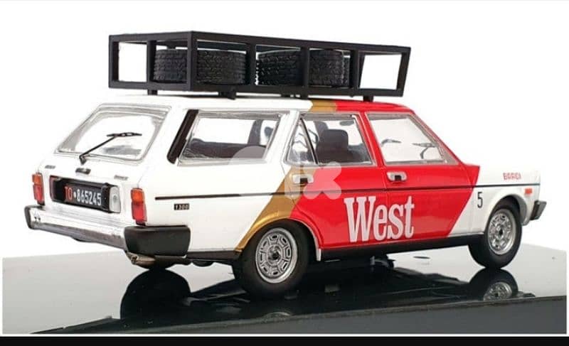 Fiat 131 Panorama (Rally Assistance '77) diecast car model 1;43. 4