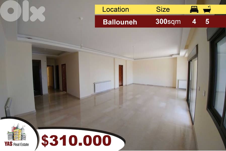 Ballouneh 300m2 | 150m2 Terrace | New | High-end | Private Entrance | 0