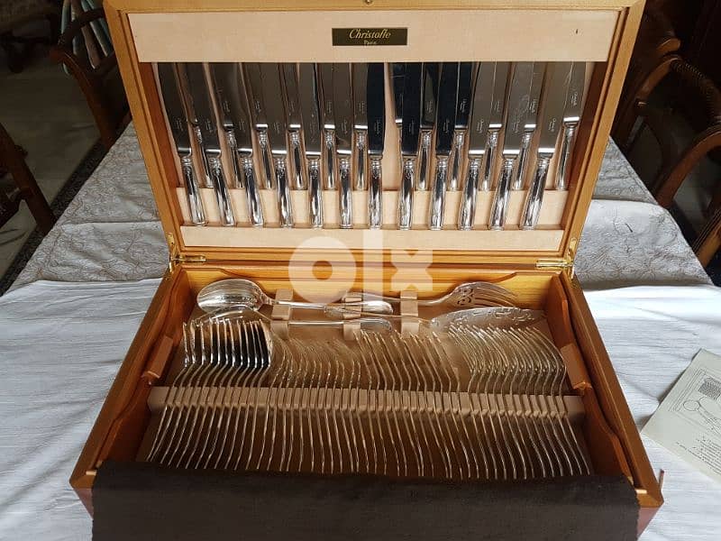 Christofle Malmaison silver-plated series cuttlery set of 125 pieces 1