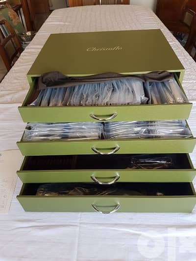 Christofle Aria silver-plated series cuttlery set of 133 pieces
