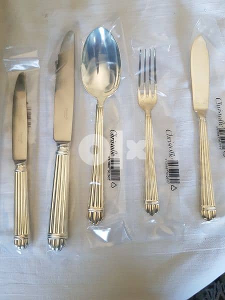 Christofle Aria silver-plated series cuttlery set of 133 pieces 1