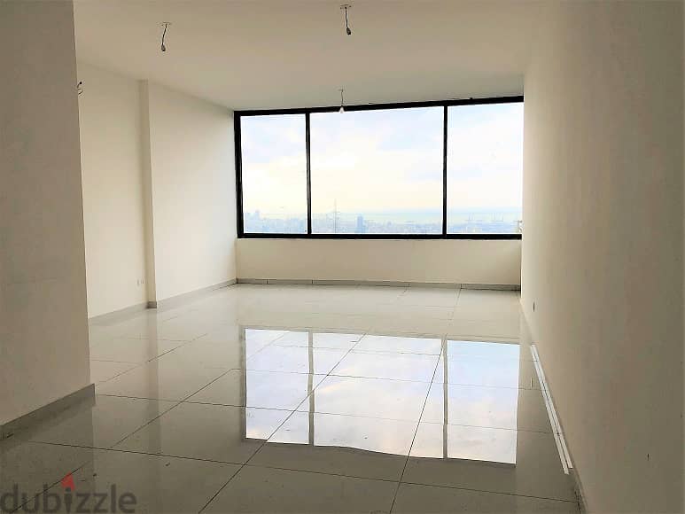 134 SQM Apartment in Mansourieh, Metn with City & Sea View 0