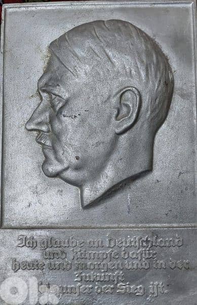 Adolf Hitler Portrait Plague Aluminium 31 cm x 21 cm 0