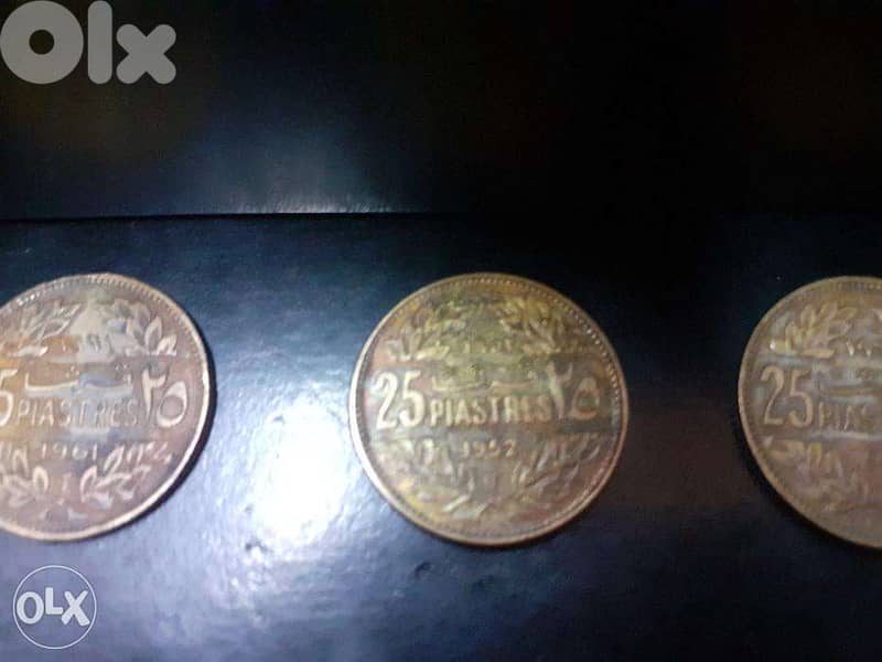 3 x 25 lebanese piasters 2