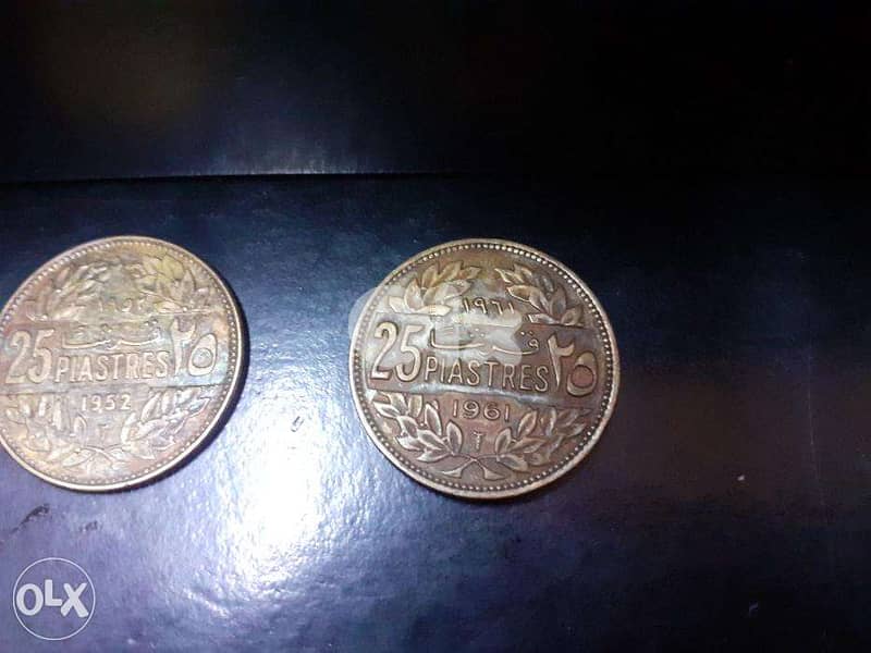 3 x 25 lebanese piasters 3