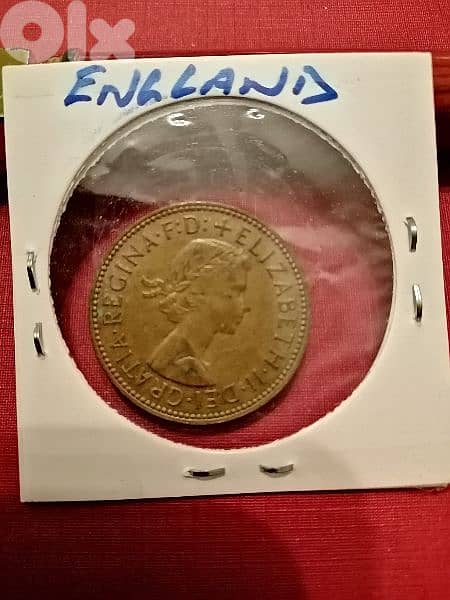 1966 England Half Penny Q. Elizabeth II 4