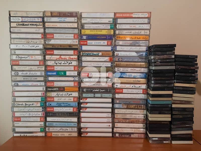 150 Cassettes arabic and french varieties. 1