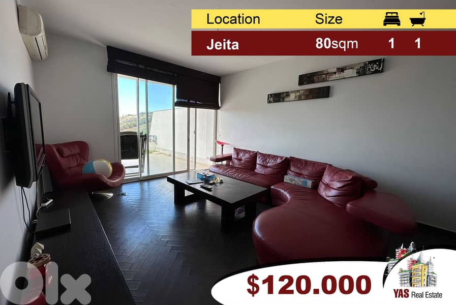 Jeita Country Club | 80m2 Chalet | 30m2 Terrace | Furnished | View | 0