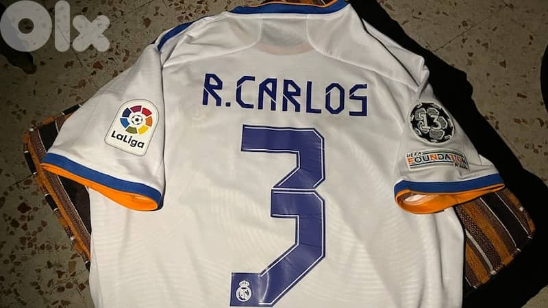 Roberto carlos legend real madrid 2021 home shirt special edition 0