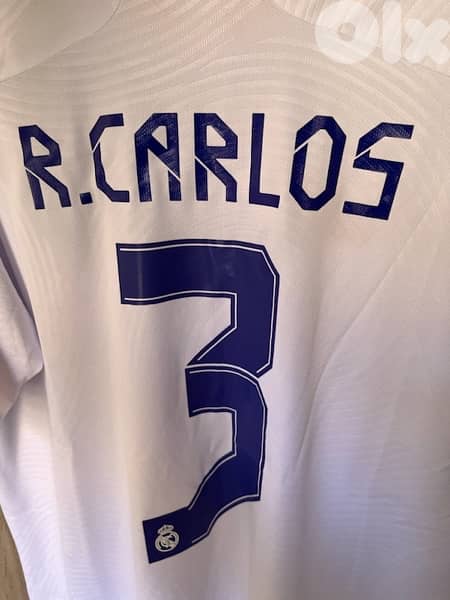 Roberto carlos legend real madrid 2021 home shirt special edition 8