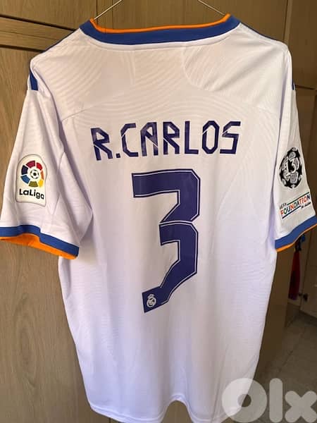 Roberto carlos legend real madrid 2021 home shirt special edition 9