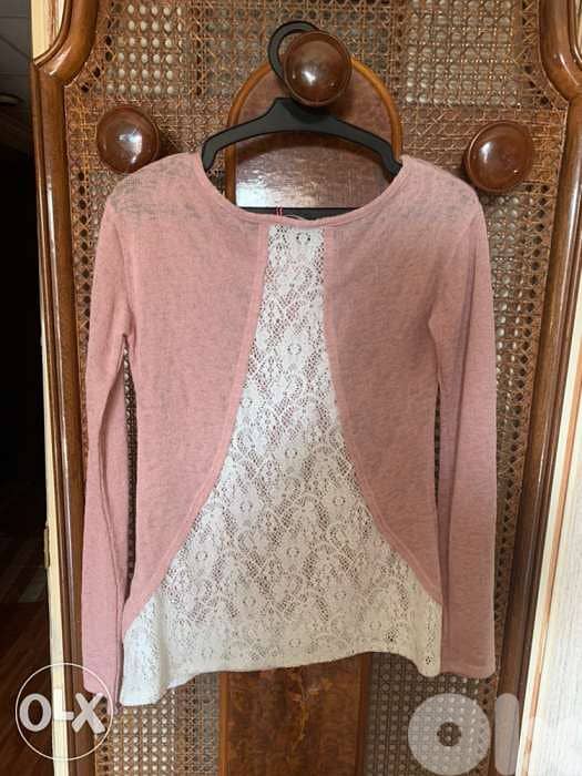 Bershka Pink and White Top 0