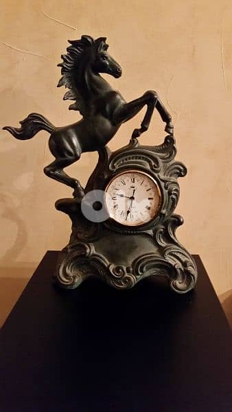 antique bronze  italy horse  clock weight 7 k. g 0