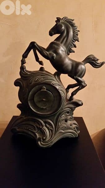 antique bronze  italy horse  clock weight 7 k. g 2